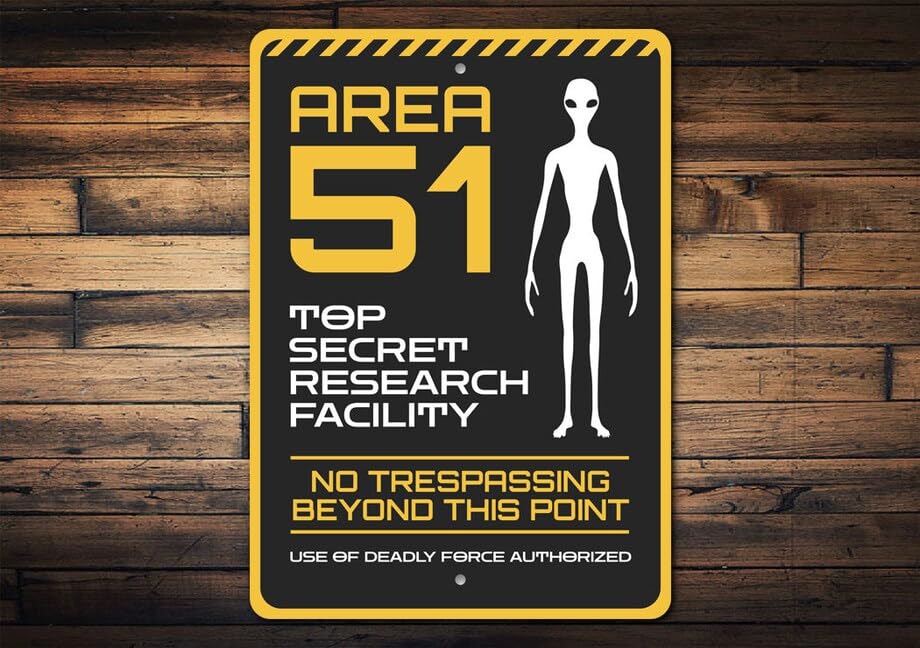 Amazon.com: Area 51 Alien Secret Research Facility No Metal Sign